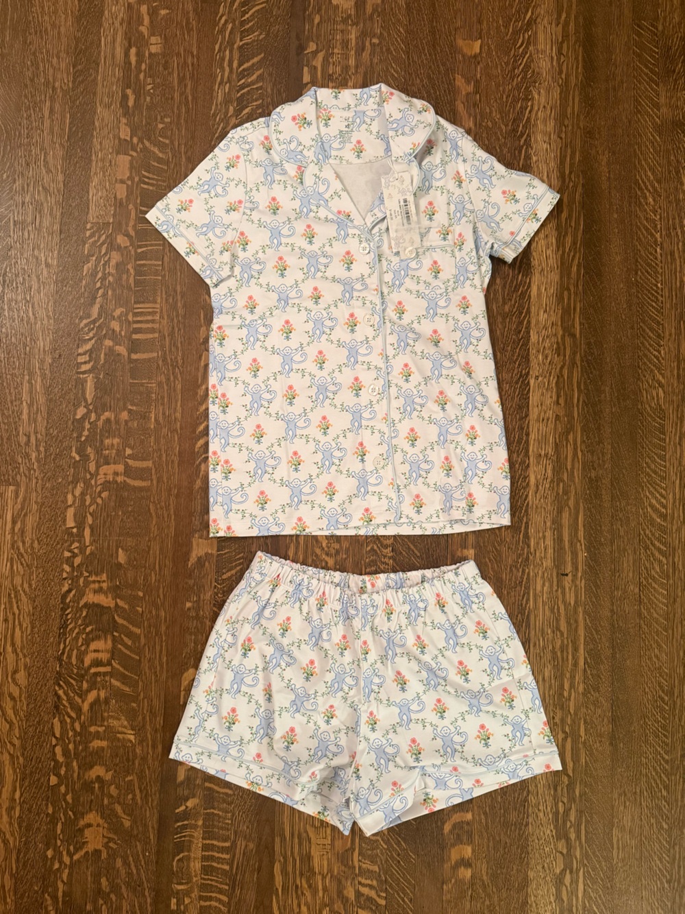 NWT Roller Rabbit x Hill House Monkey Trellis Pajamas- size xs